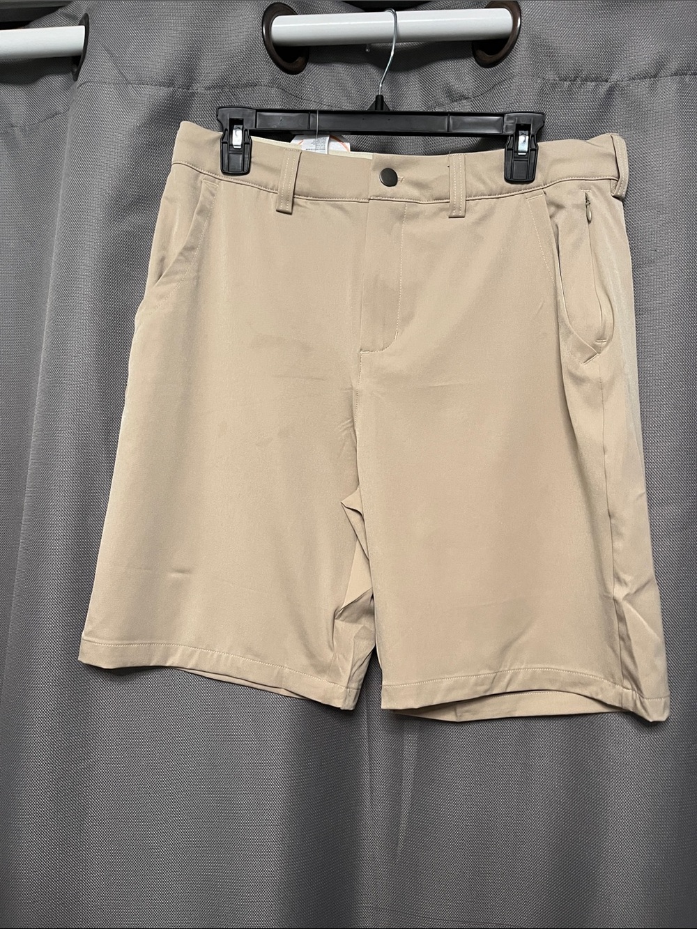 Men's Athletic Stretch Shorts in Khaki - Performance Everyday